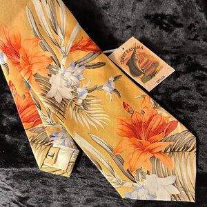 NWT Tommy Bahama Tropical Floral Tie Lilly Long Key Melon